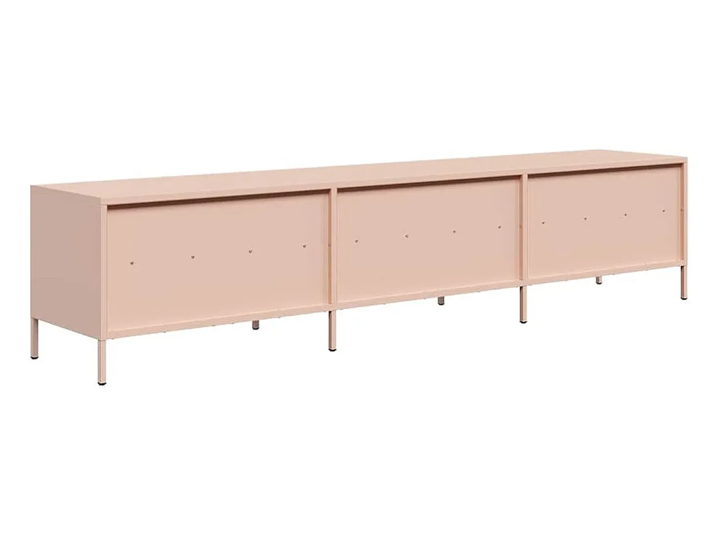 Mueble para TV acero laminado en frío rosa 202x39x43,5 cm