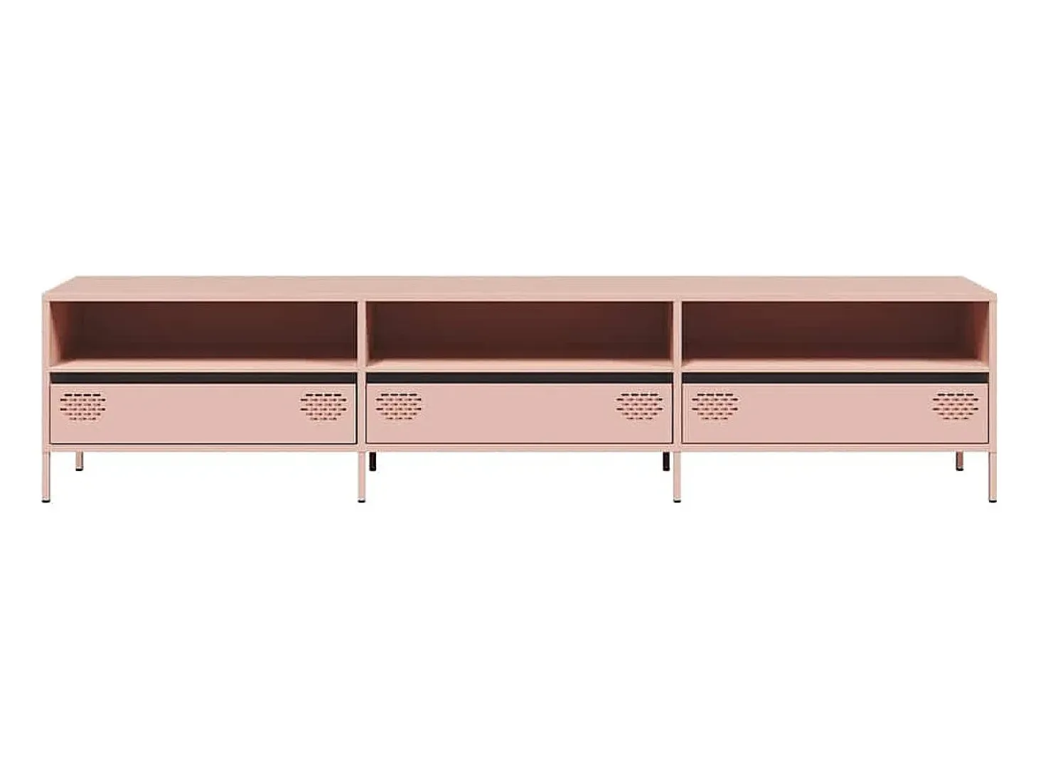Mueble para TV acero laminado en frío rosa 202x39x43,5 cm