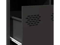 Mueble para TV acero laminado en frío negro 68x50x43,5 cm