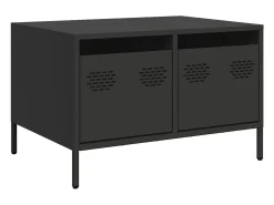 Mueble para TV acero laminado en frío negro 68x50x43,5 cm