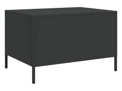 Mueble para TV acero laminado en frío negro 68x50x43,5 cm
