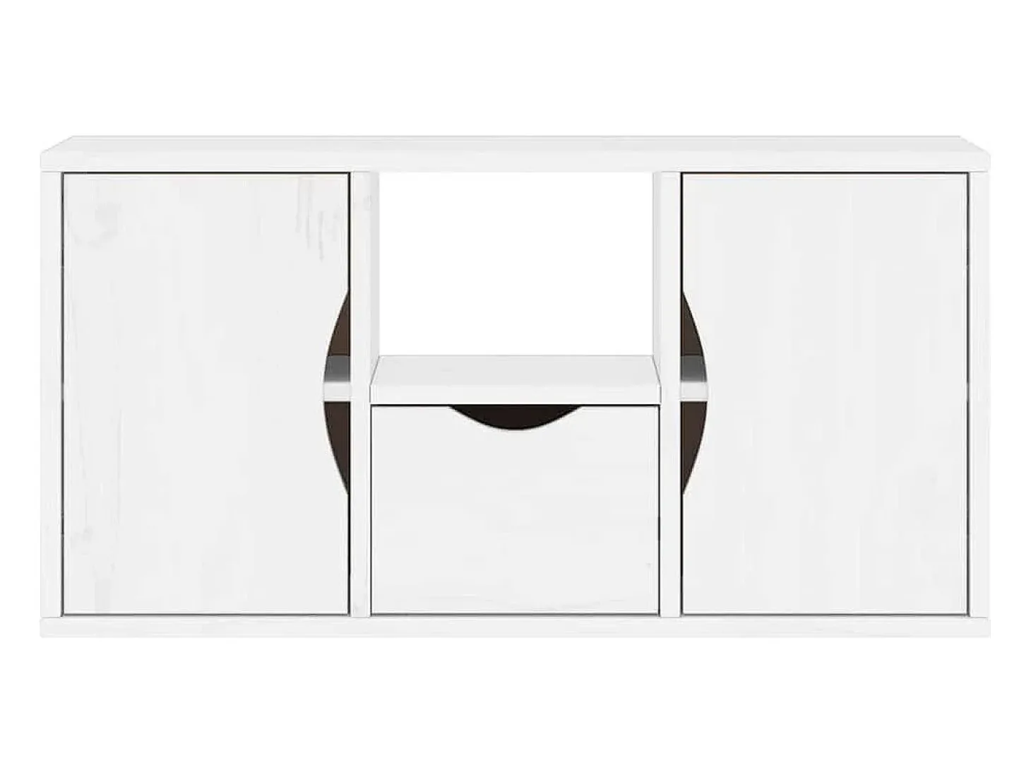 Mueble para TV con cajón ODDA blanco 79x24x40 cm madera pino