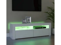 Mueble para TV con luces LED blanco 120x35x40 cm