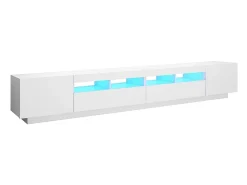 Mueble para TV con luces LED blanco 260x35x40 cm ES13336