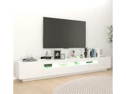 Mueble para TV con luces LED blanco 260x35x40 cm ES13336