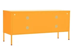 Mueble para TV de acero amarillo mostaza 105x35x50 cm