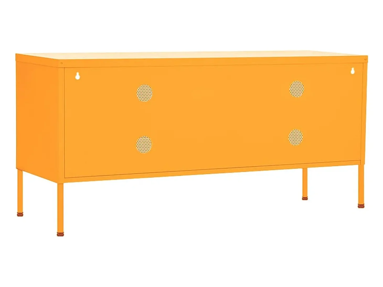 Mueble para TV de acero amarillo mostaza 105x35x50 cm