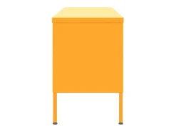 Mueble para TV de acero amarillo mostaza 105x35x50 cm