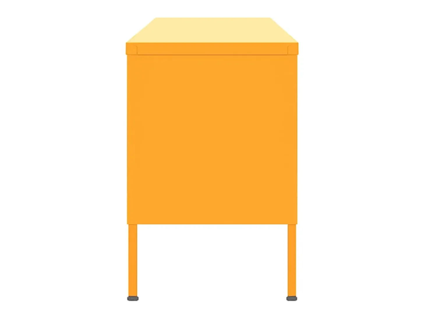 Mueble para TV de acero amarillo mostaza 105x35x50 cm