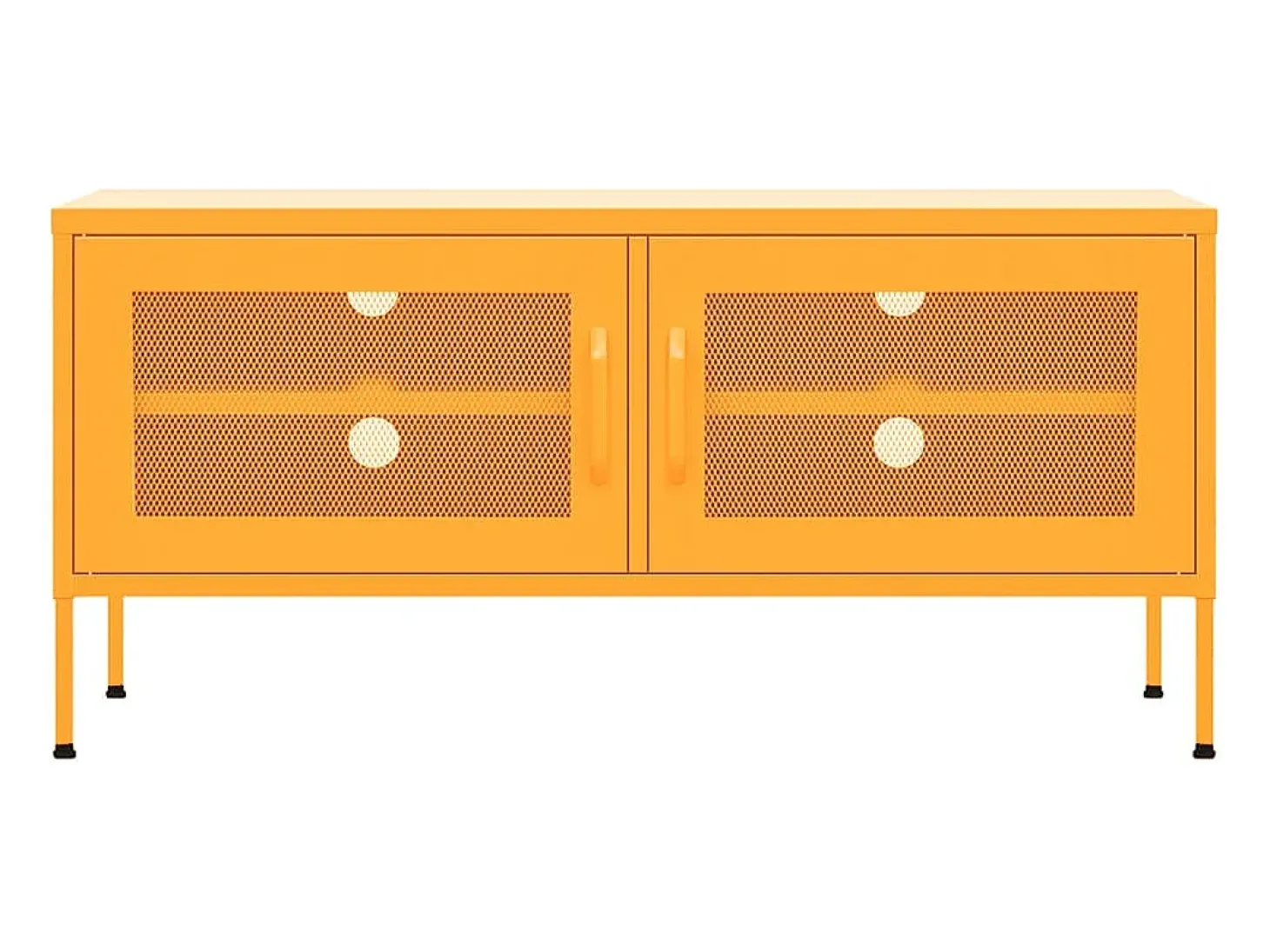 Mueble para TV de acero amarillo mostaza 105x35x50 cm