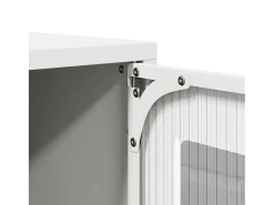 Mueble para TV de acero blanco 100,5x39x60,5 cm