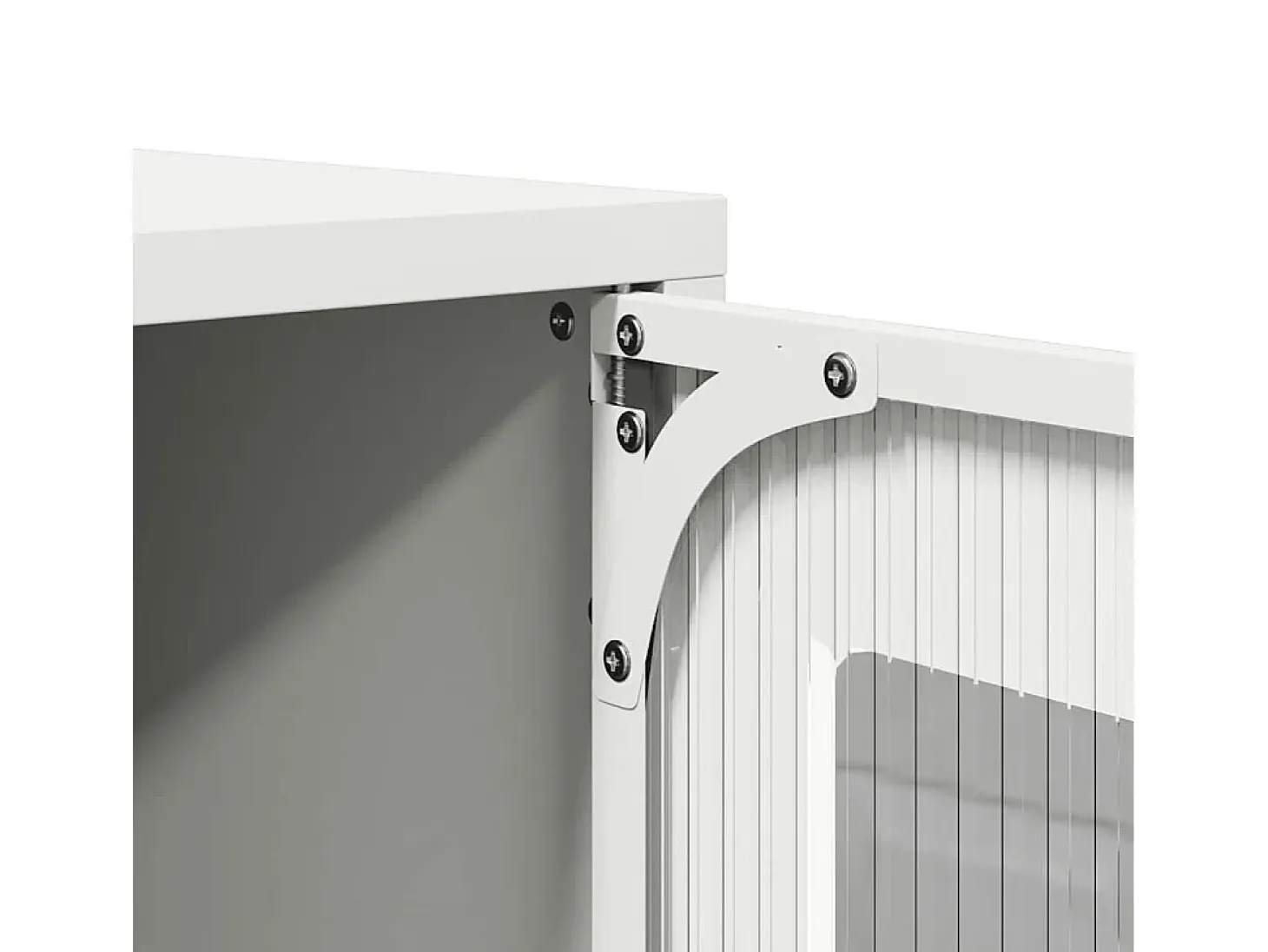 Mueble para TV de acero blanco 100,5x39x60,5 cm