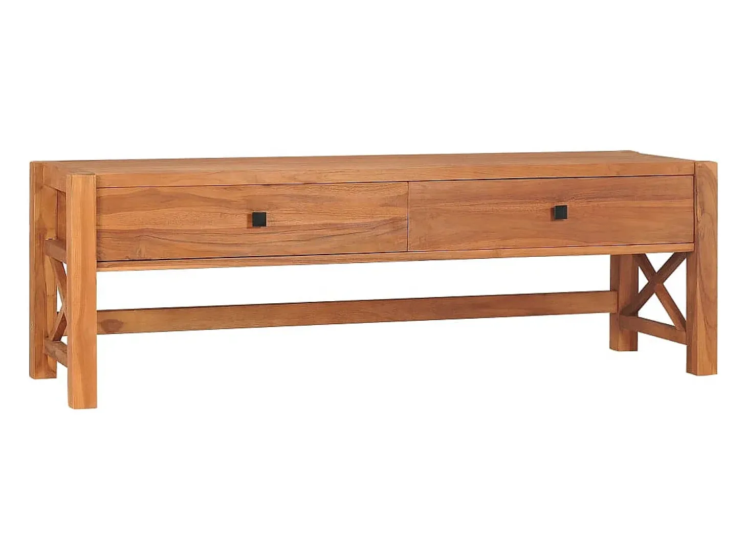 Mueble para TV de madera reciclada de teca 140x40x45 cm