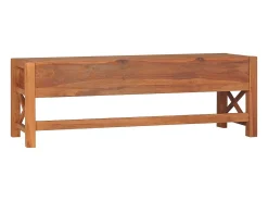 Mueble para TV de madera reciclada de teca 140x40x45 cm