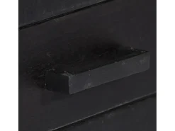 Mueble para TV de madera maciza de mango negro 118x30x40 cm
