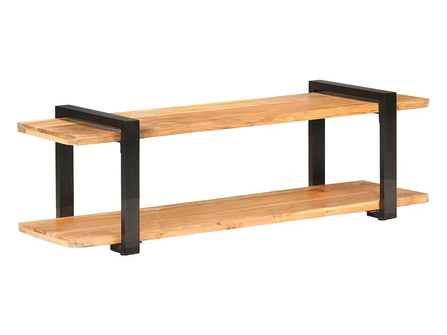 Mueble para TV de madera maciza de acacia 130x40x40 cm