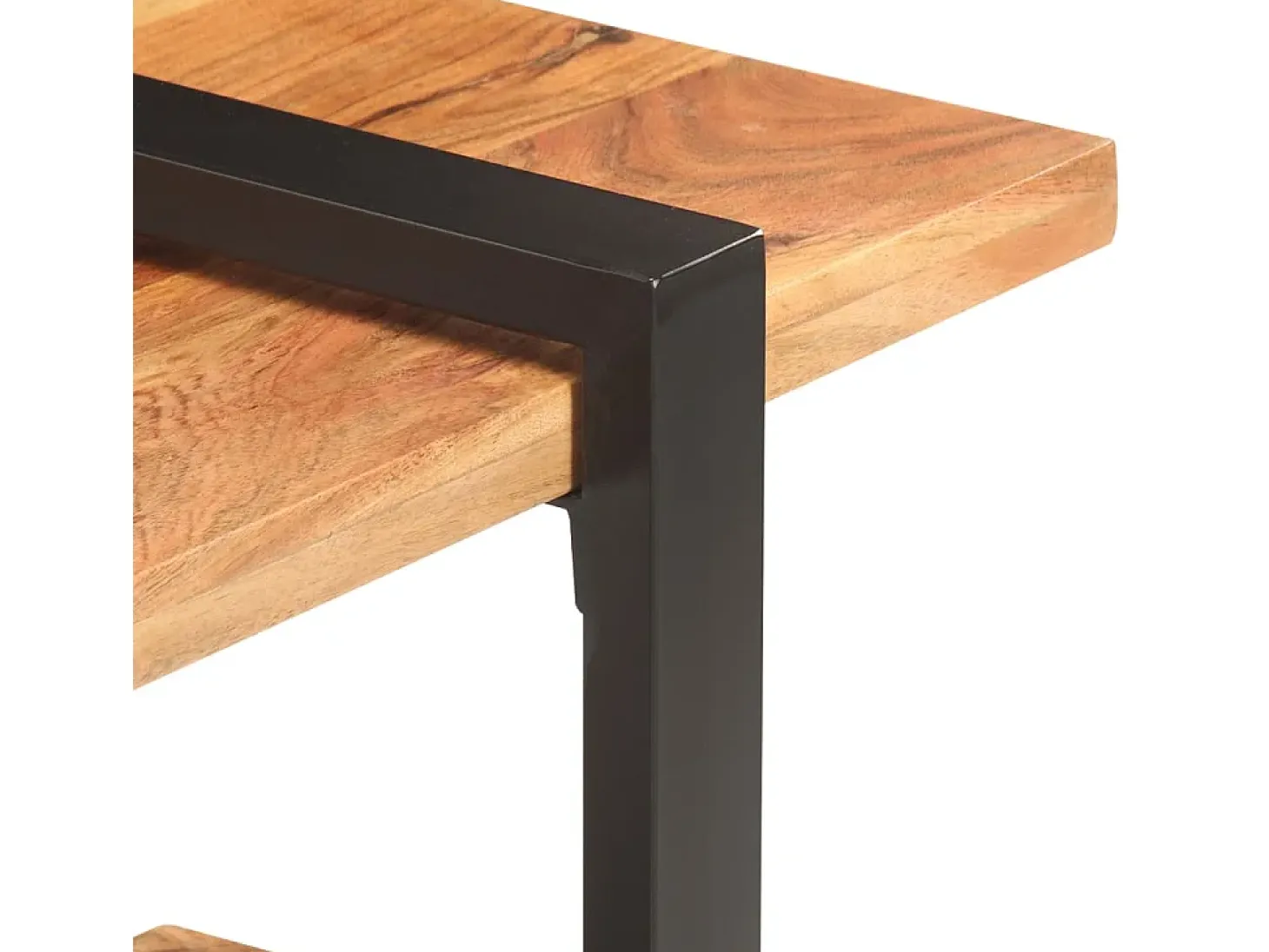 Mueble para TV de madera maciza de acacia 130x40x40 cm