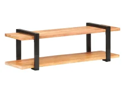 Mueble para TV de madera maciza de acacia 130x40x40 cm