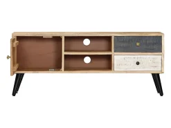 Mueble para TV de madera maciza de mango 115x30x47 cm