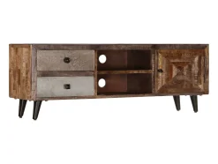 Mueble para TV de madera maciza de mango 118x30x40 cm
