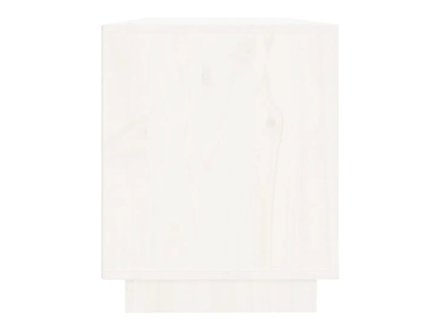Mueble para TV de madera maciza de pino blanco 110,5x35x44 cm