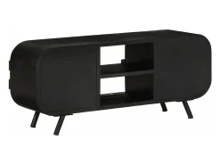 Mueble para TV de madera maciza de mango rugosa 110x30x45 cm