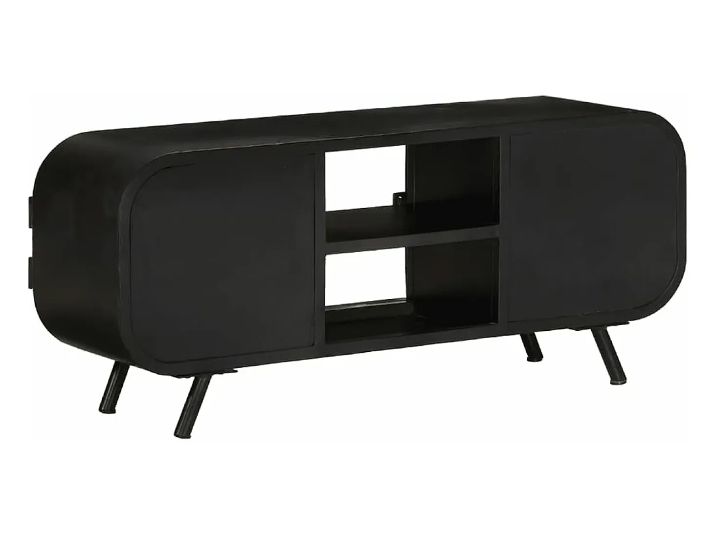 Mueble para TV de madera maciza de mango rugosa 110x30x45 cm