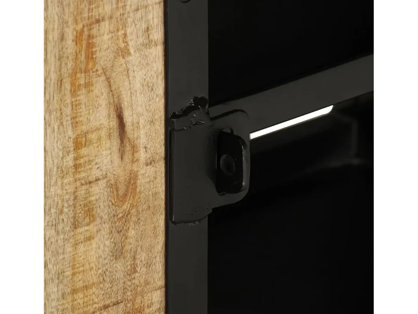 Mueble para TV de madera maciza de mango rugosa 110x30x45 cm