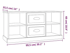 Mueble para TV madera contrachapada blanco 99,5x35,5x48 cm