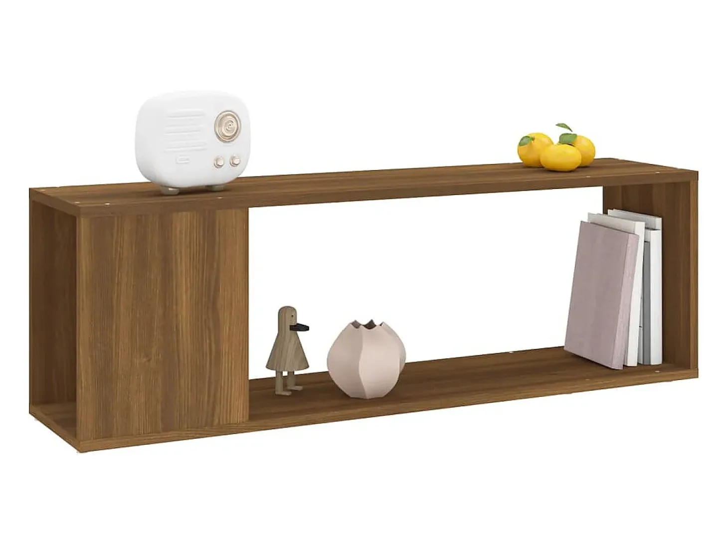 Mueble para TV madera contrachapada roble marrón 100x24x32 cm