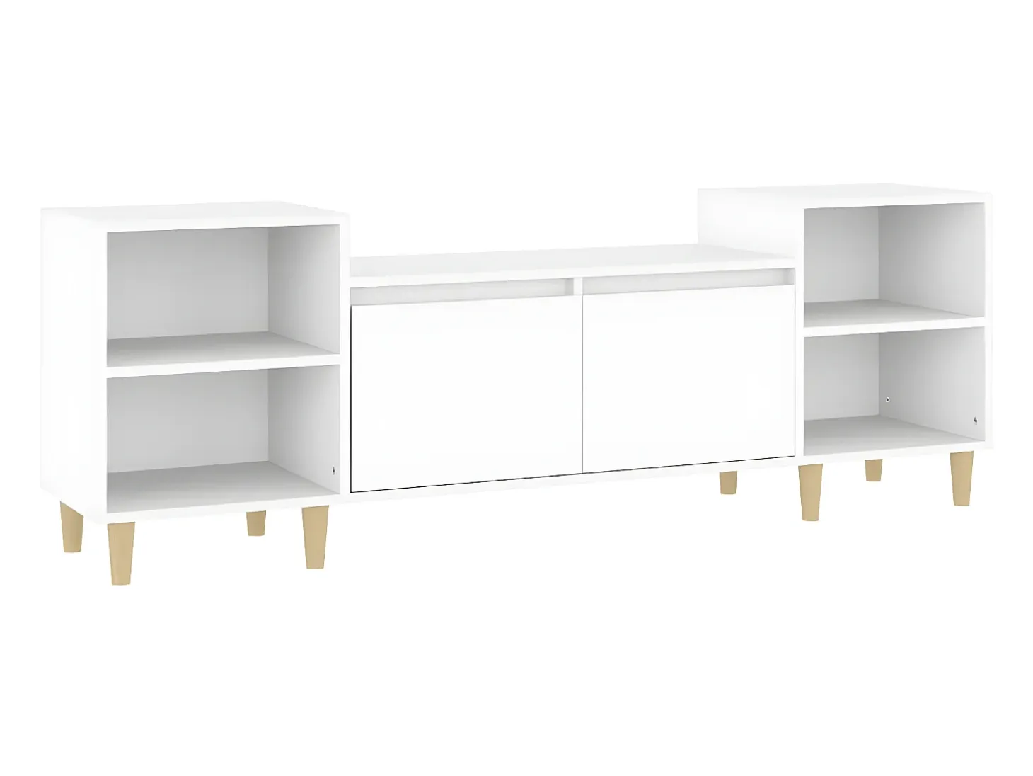Mueble para TV madera contrachapada blanco 160x35x55 cm ES40739