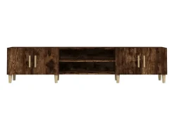 Mueble para TV madera contrachapada roble ahumado 180x31,5x40cm