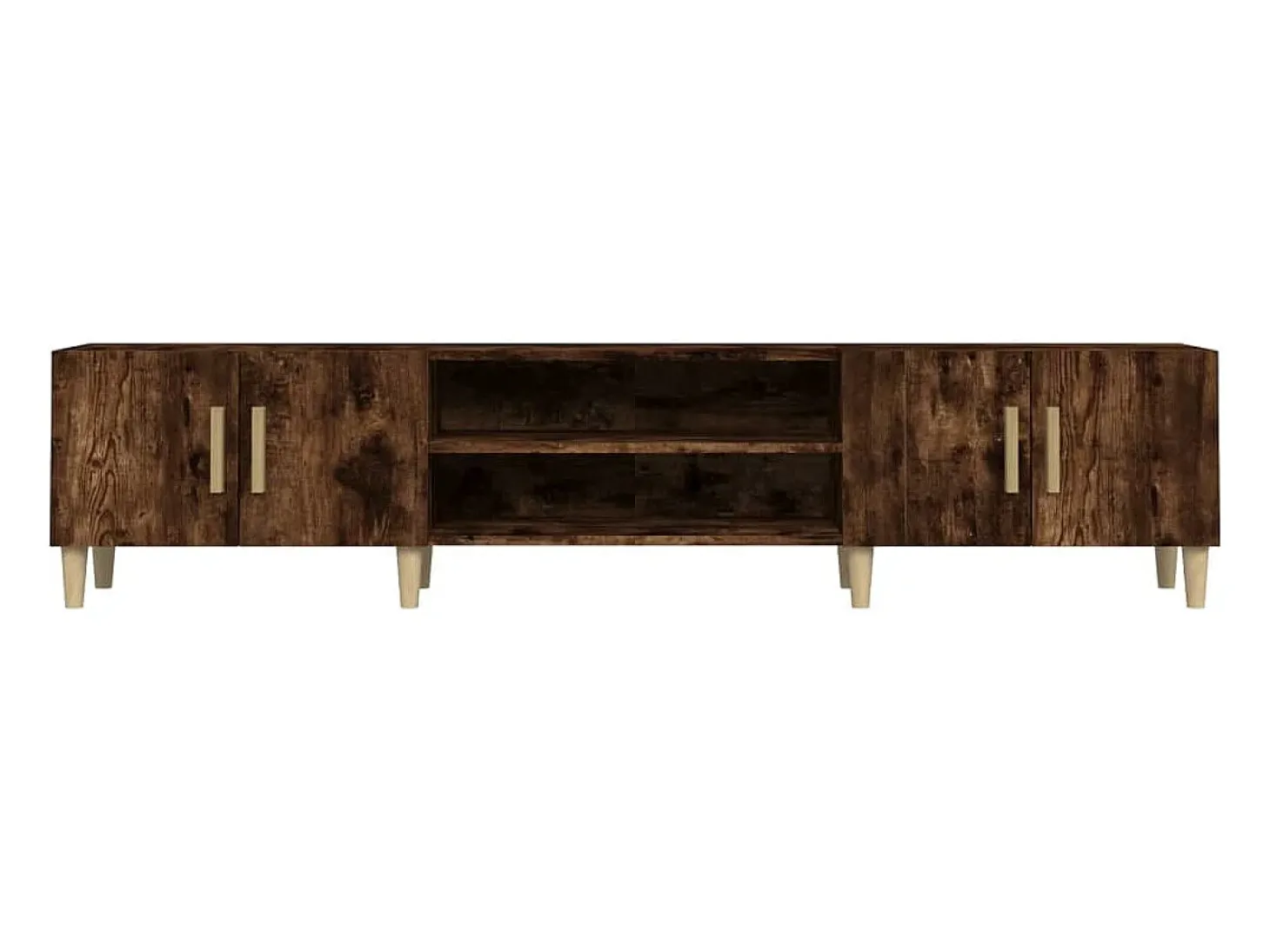 Mueble para TV madera contrachapada roble ahumado 180x31,5x40cm