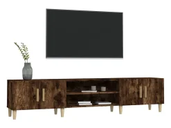Mueble para TV madera contrachapada roble ahumado 180x31,5x40cm