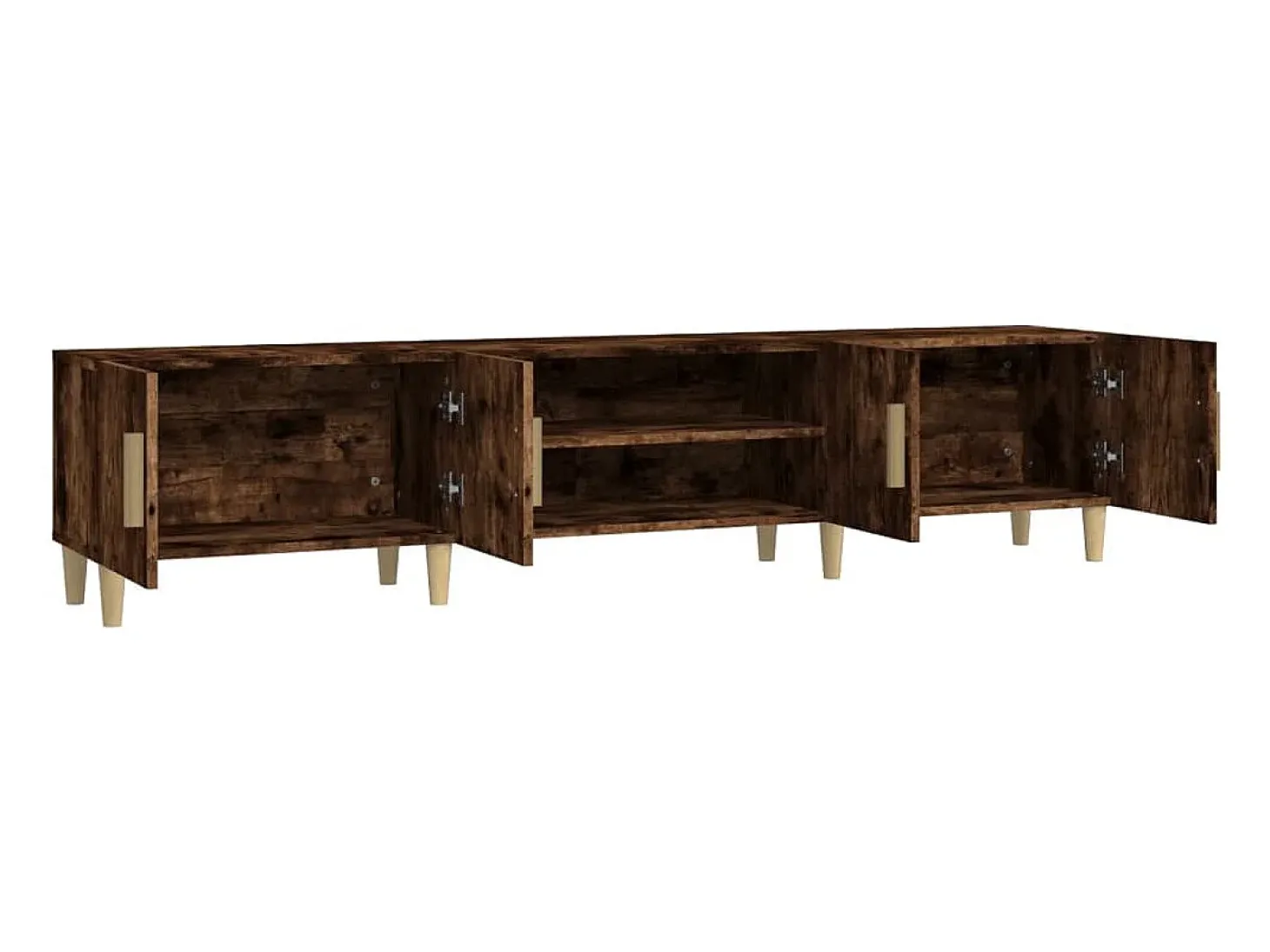 Mueble para TV madera contrachapada roble ahumado 180x31,5x40cm