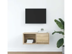 Mueble para TV madera contrachapada roble ahumado 60x31x25,5 cm