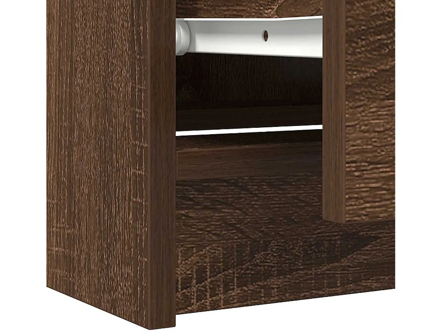 Mueble para TV madera contrachapada marrón roble 60x35x54 cm