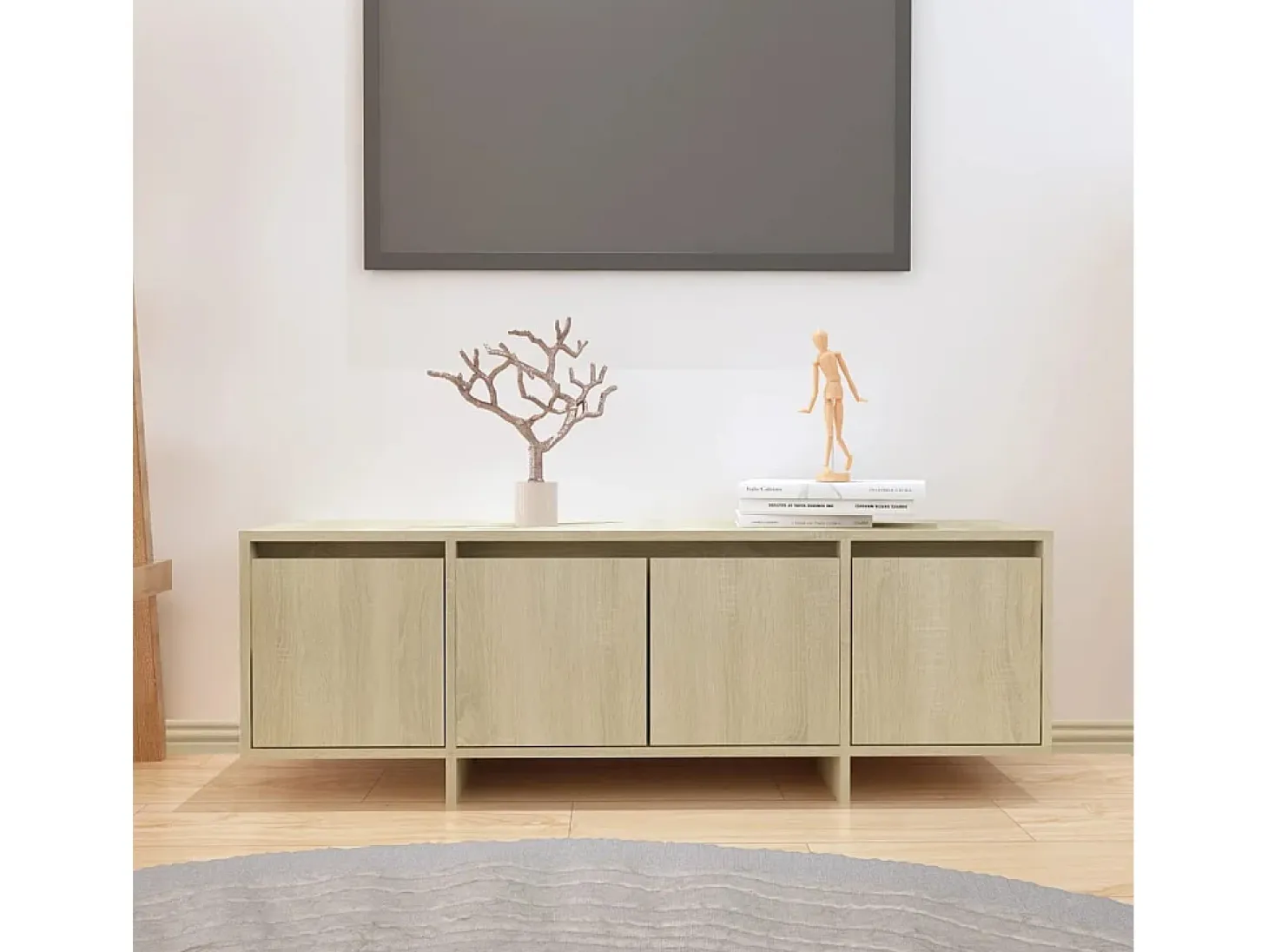 Mueble para TV madera contrachapada roble Sonoma 120x30x40,5 cm