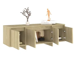 Mueble para TV madera contrachapada roble Sonoma 120x30x40,5 cm