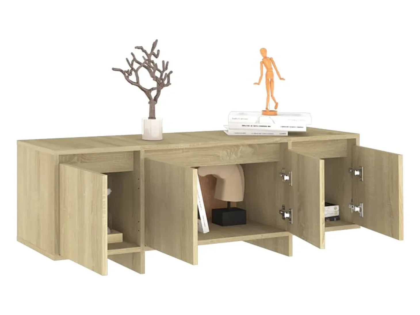 Mueble para TV madera contrachapada roble Sonoma 120x30x40,5 cm