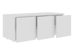 Mueble para TV madera contrachapada blanco 80x34x30 cm