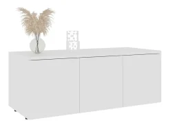 Mueble para TV madera contrachapada blanco 80x34x30 cm