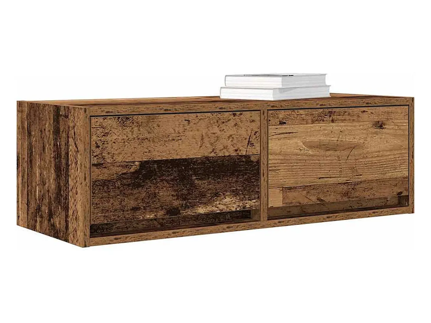 Mueble para TV madera contrachapada envejecida 80x31x25,5 cm
