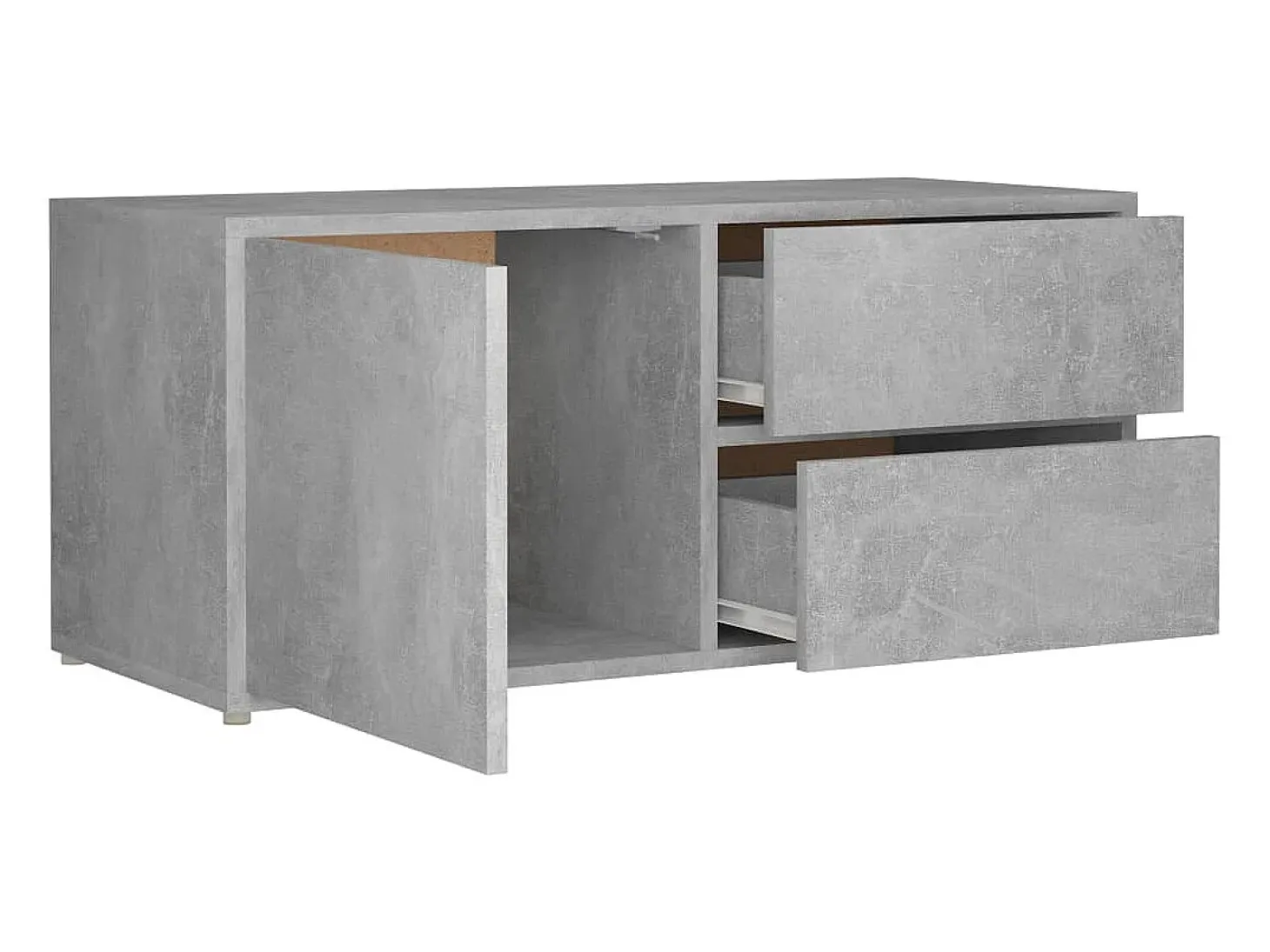 Mueble para TV madera contrachapada gris hormigón 80x34x36 cm