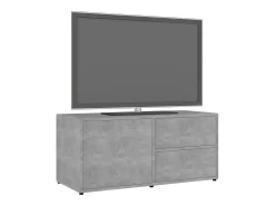 Mueble para TV madera contrachapada gris hormigón 80x34x36 cm