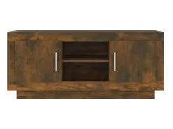 Mueble para TV madera contrachapada roble ahumado 102x35x45 cm ES79520
