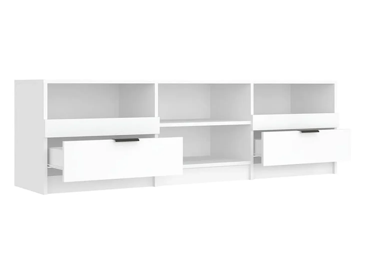 Mueble para TV madera contrachapada blanco 150x33,5x45 cm ES99116