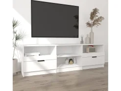 Mueble para TV madera contrachapada blanco 150x33,5x45 cm ES99116