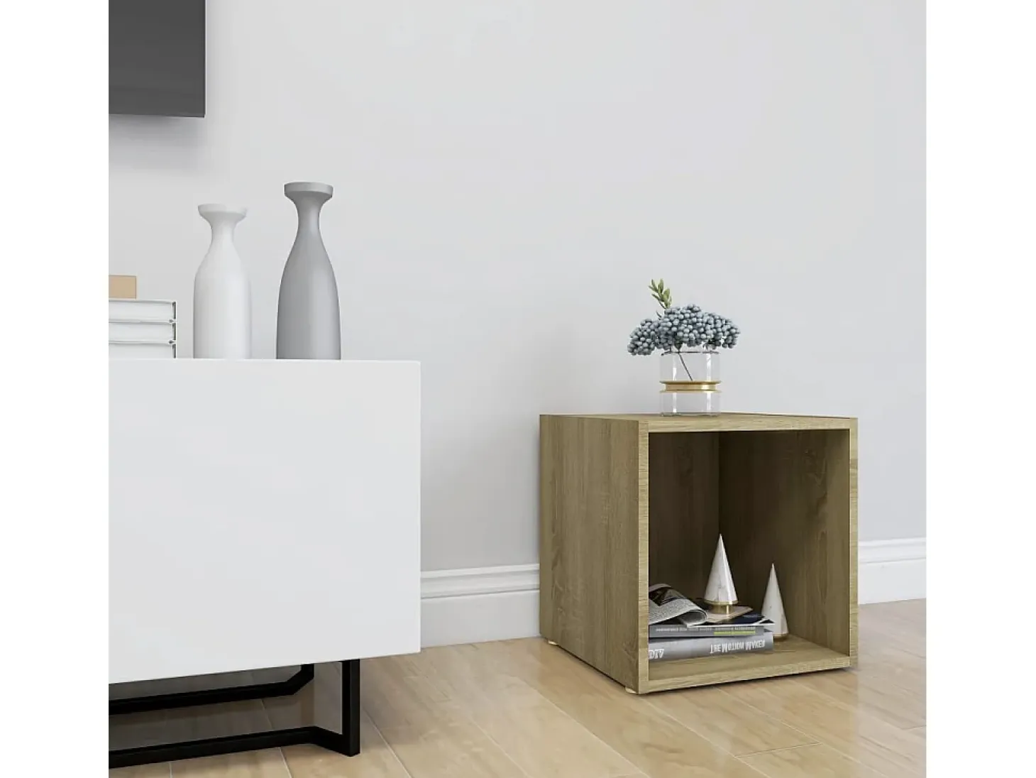 Mueble para TV madera contrachapada roble Sonoma 37x35x37 cm