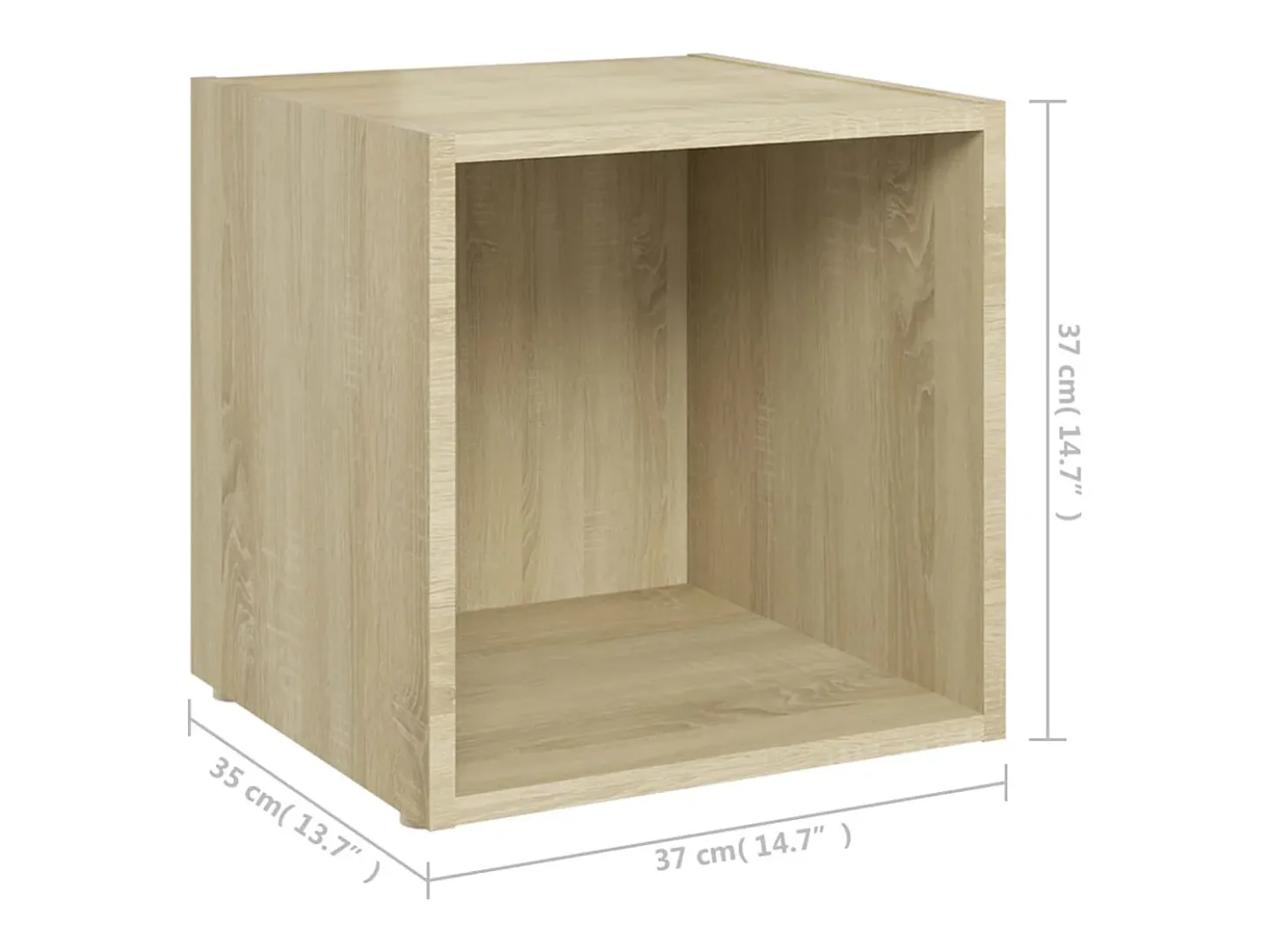 Mueble para TV madera contrachapada roble Sonoma 37x35x37 cm